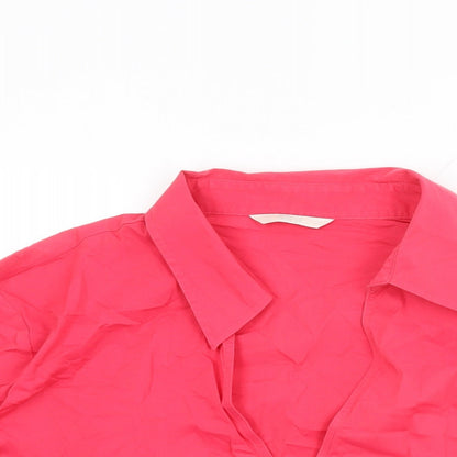 Womens UK Size 18 Marks and Spencer Pink Wrap T-Shirt