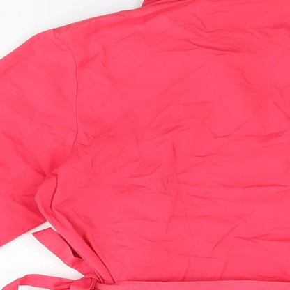 Womens UK Size 18 Marks and Spencer Pink Wrap T-Shirt
