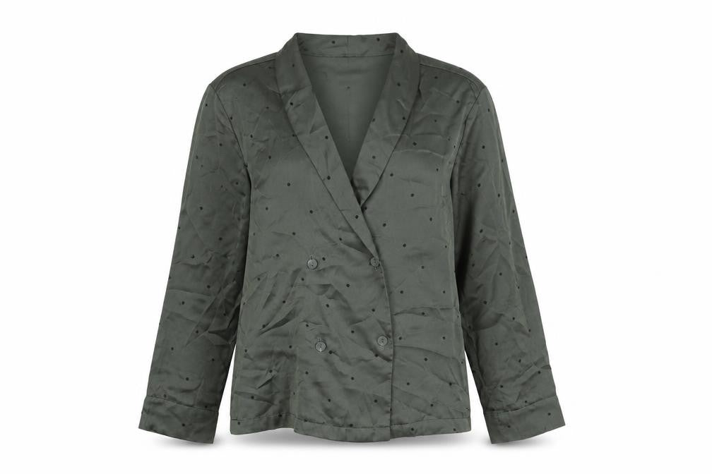 Womens UK Size M H&M Green Basic Button-Up