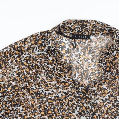 Womens UK Size 12 Et Vous Multicoloured Basic Button-Up