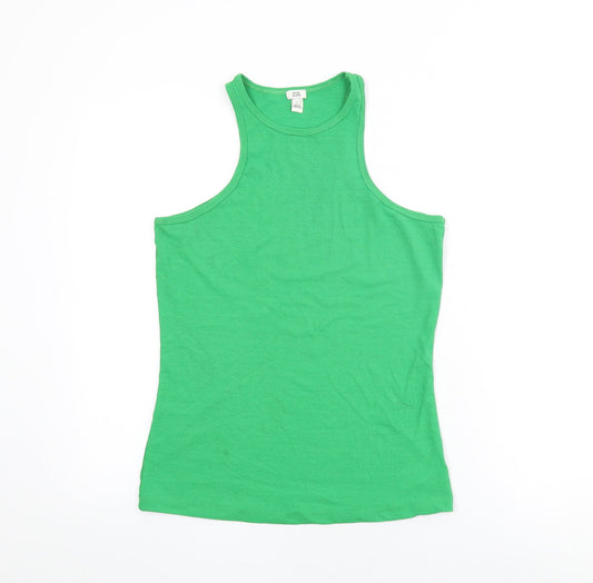Womens UK Size 16 River Island Green Basic Tank