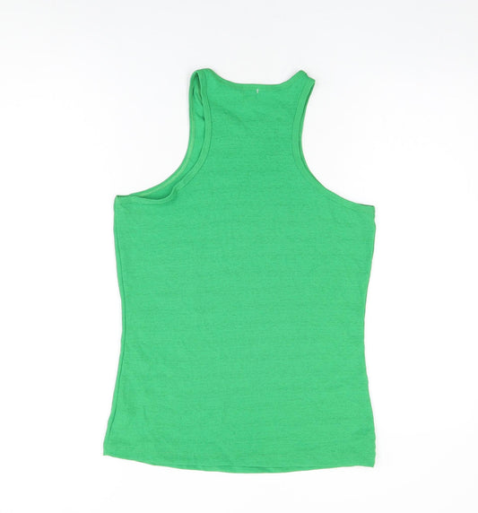 Womens UK Size 16 River Island Green Basic Tank