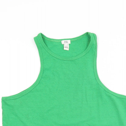 Womens UK Size 16 River Island Green Basic Tank