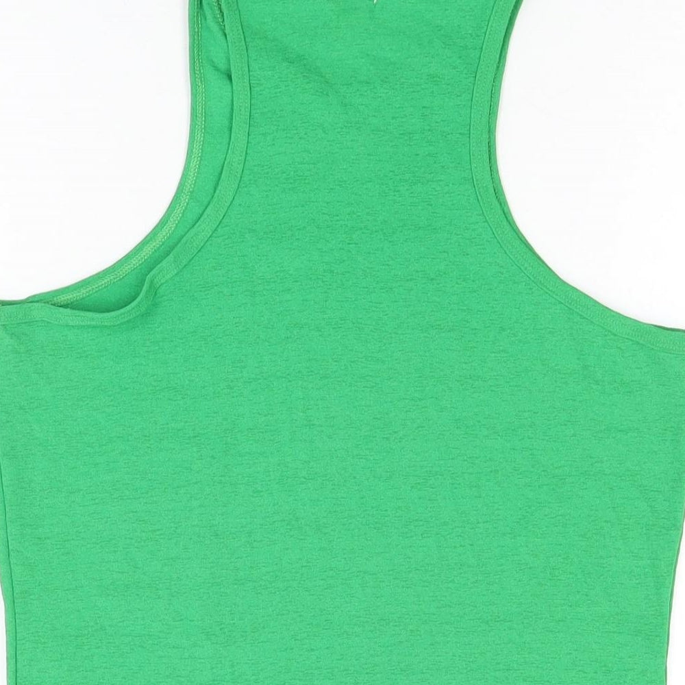 Womens UK Size 16 River Island Green Basic Tank