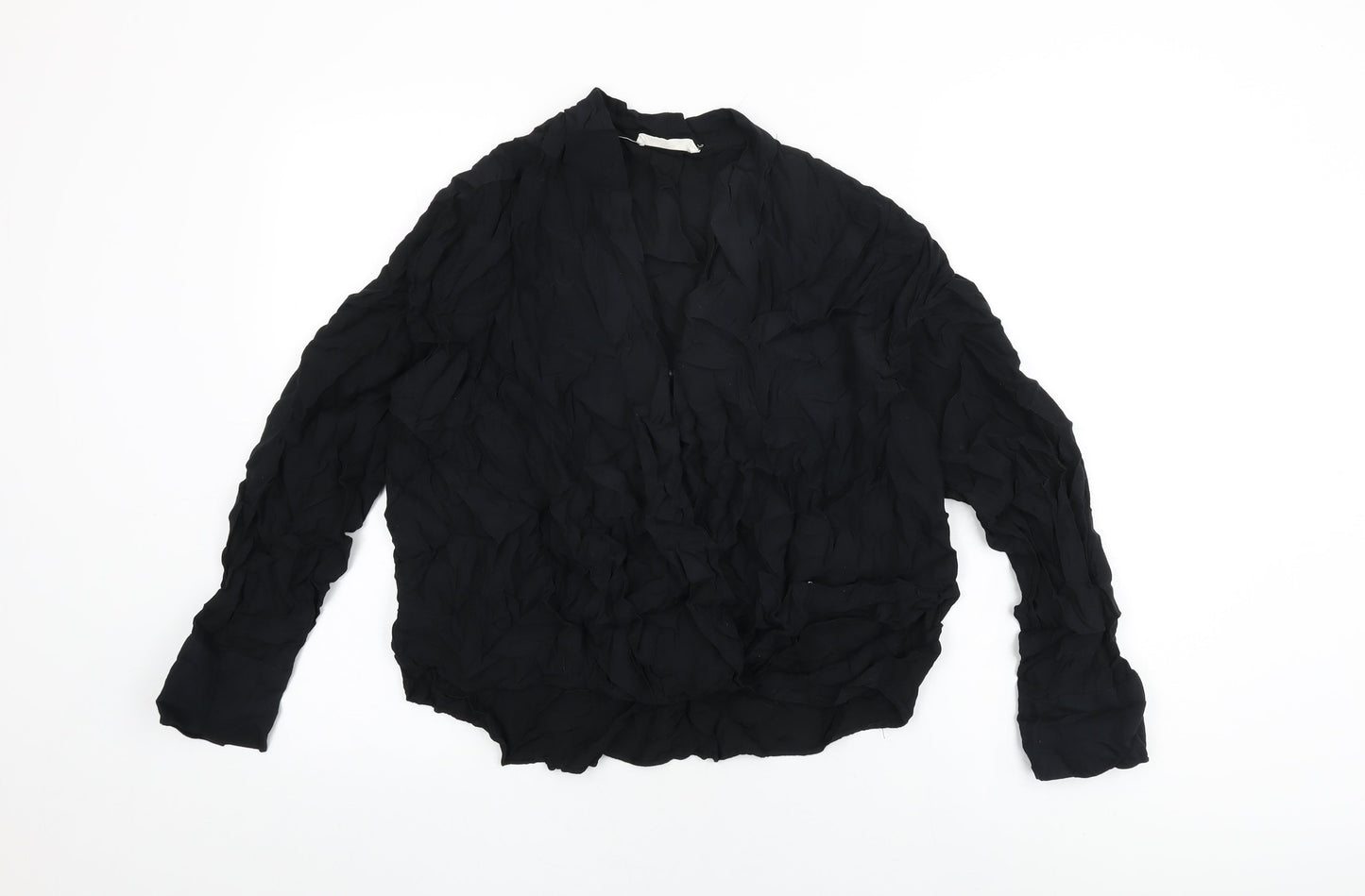 Womens UK Size XL Mango Black Basic Blouse