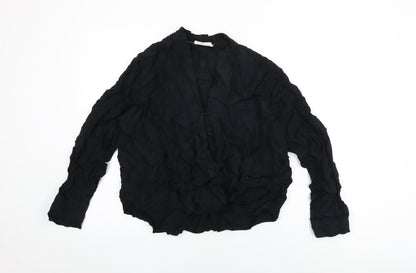 Womens UK Size XL Mango Black Basic Blouse