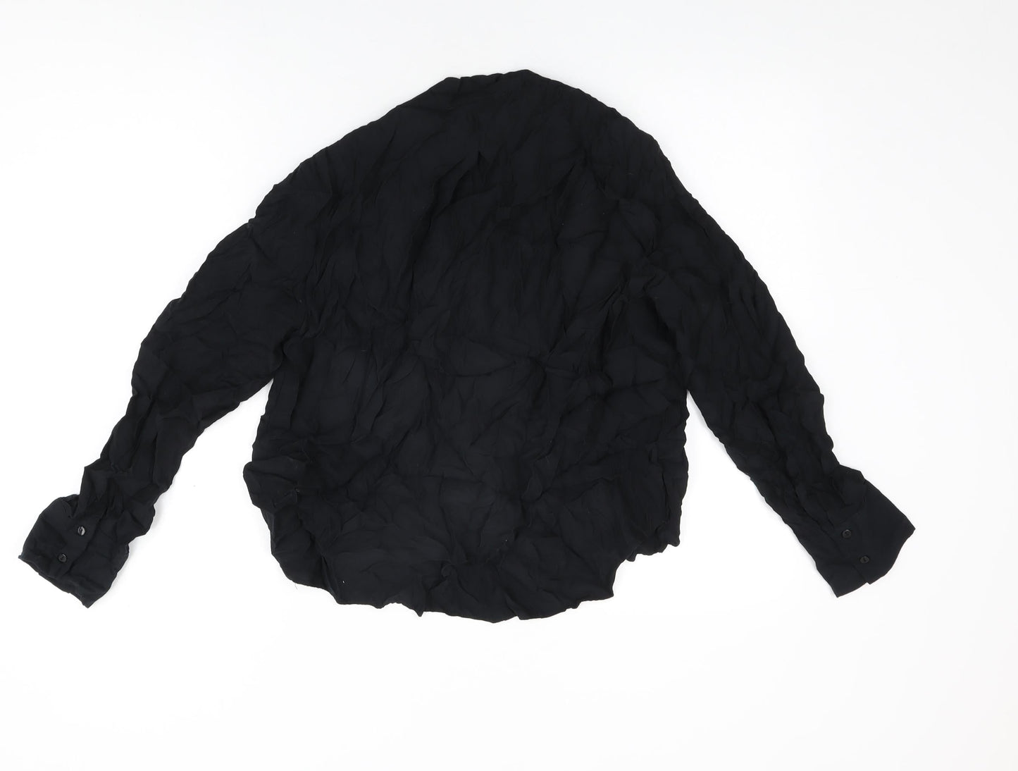 Womens UK Size XL Mango Black Basic Blouse