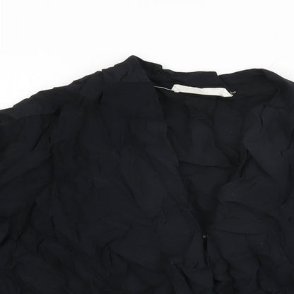 Womens UK Size XL Mango Black Basic Blouse