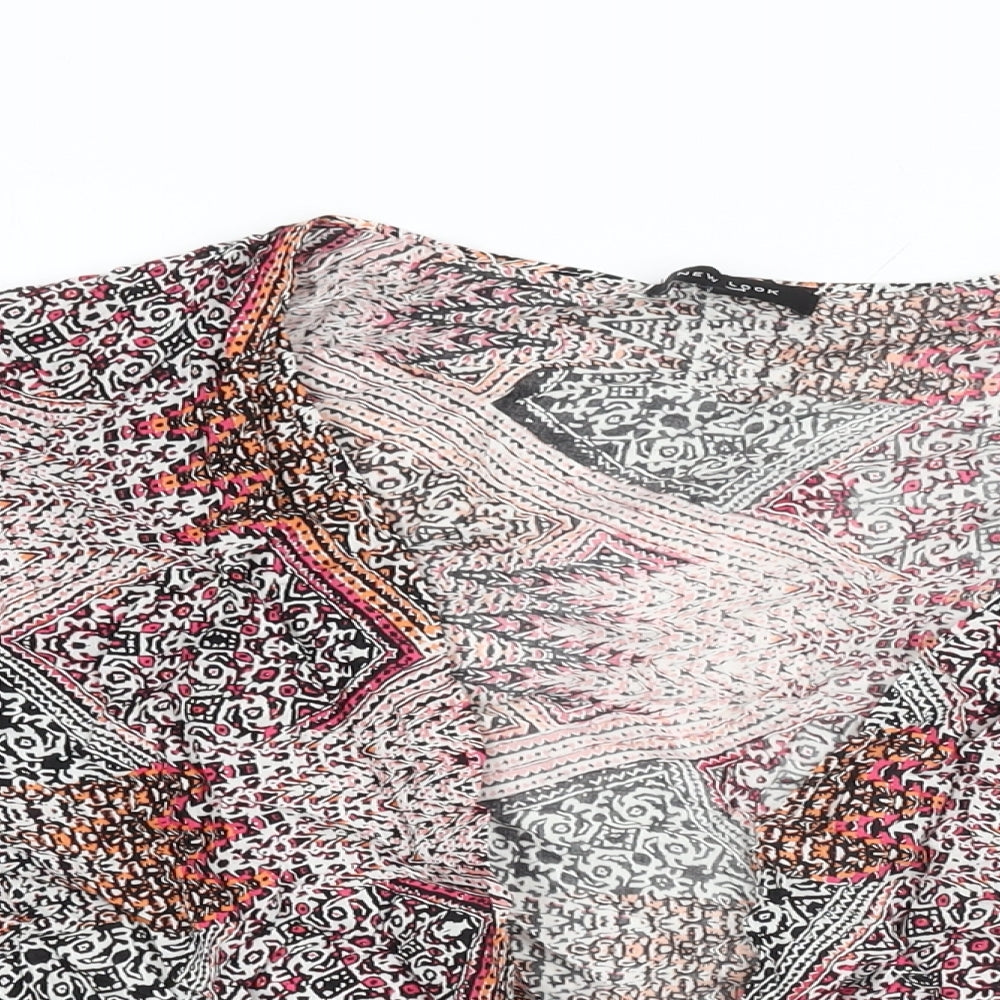 Womens UK Size 10 New Look Multicoloured Kimono T-Shirt