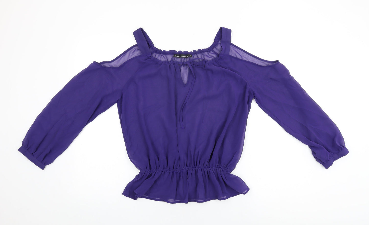 Womens UK Size 12 NEXT Blue Basic Blouse