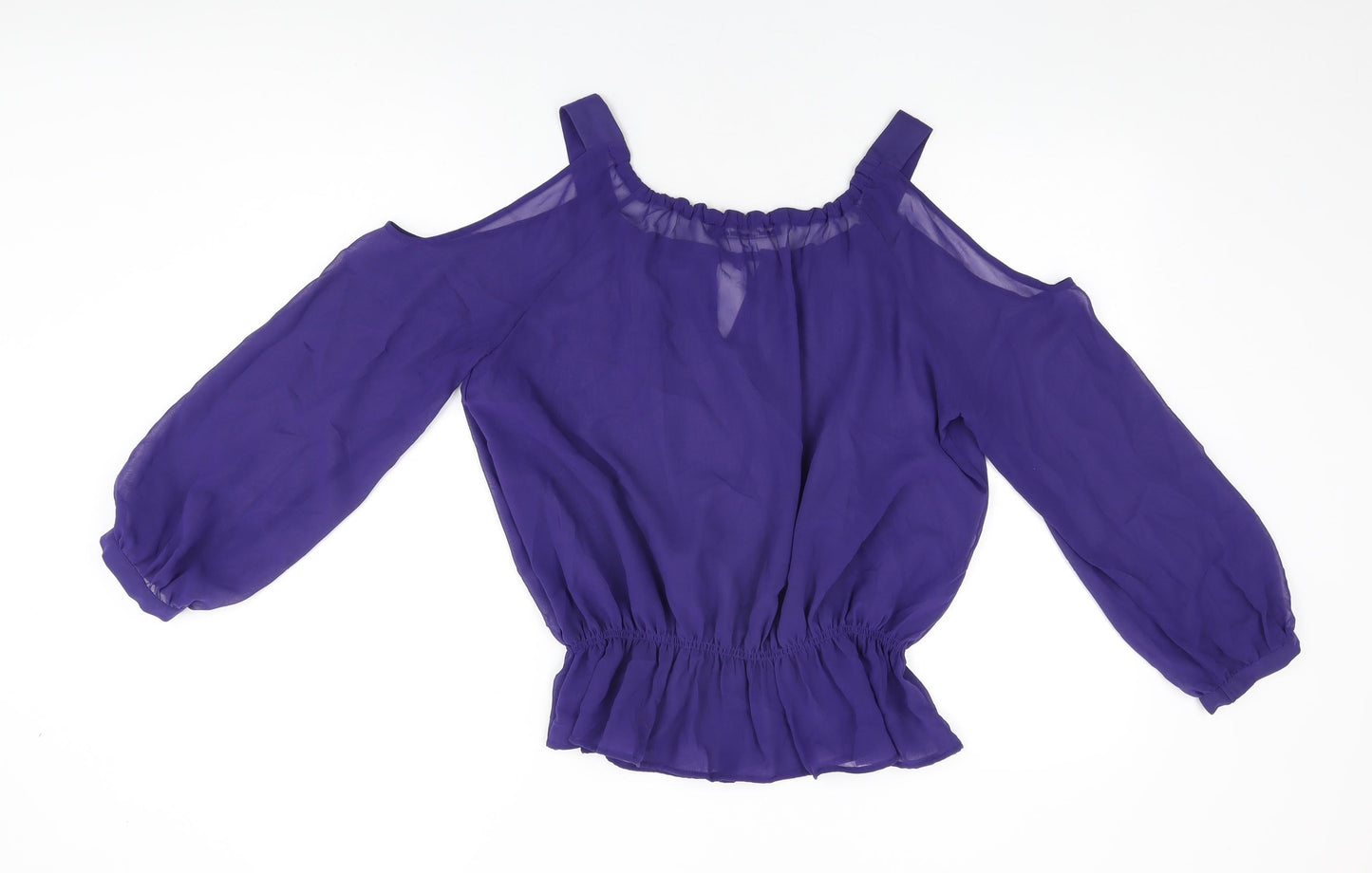 Womens UK Size 12 NEXT Blue Basic Blouse