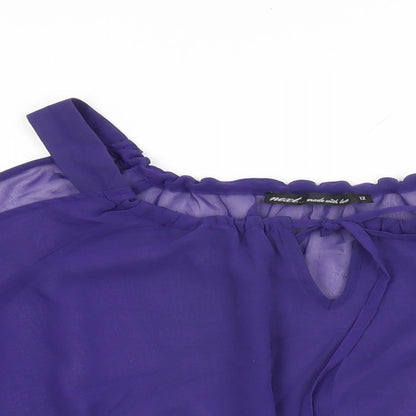 Womens UK Size 12 NEXT Blue Basic Blouse
