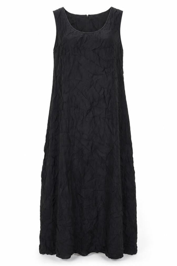 Press & Bastyan Womens Black Polyester Maxi Size 14 Round Neck Zip
