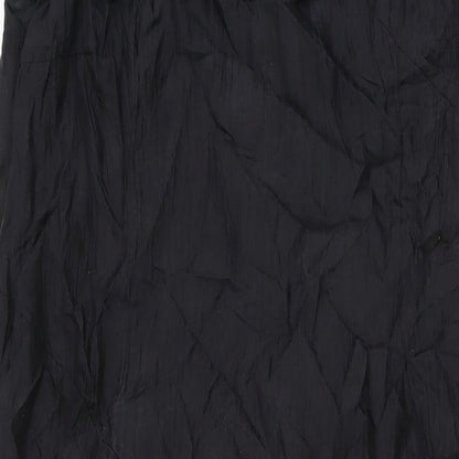 Press & Bastyan Womens Black Polyester Maxi Size 14 Round Neck Zip