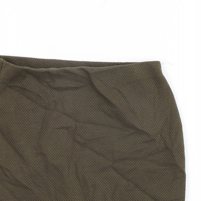 New Look Womens Green Cotton Mini Skirt Size 8