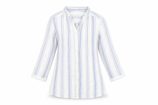 Womens UK Size 10 Isle Essentials White Basic Button-Up