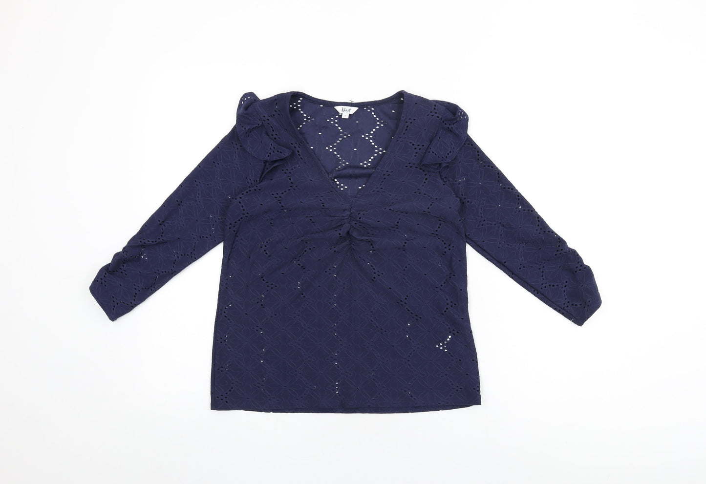 Womens UK Size 8 Khost Blue Basic T-Shirt
