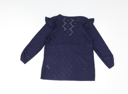Womens UK Size 8 Khost Blue Basic T-Shirt