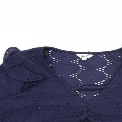 Womens UK Size 8 Khost Blue Basic T-Shirt