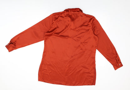 Womens UK Size 16 Mackays Red Basic Button-Up