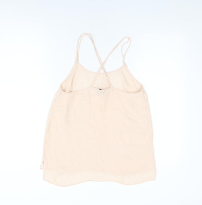 Marks and Spencer Womens Pink Polyester Camisole T-Shirt Size 10 Round Neck