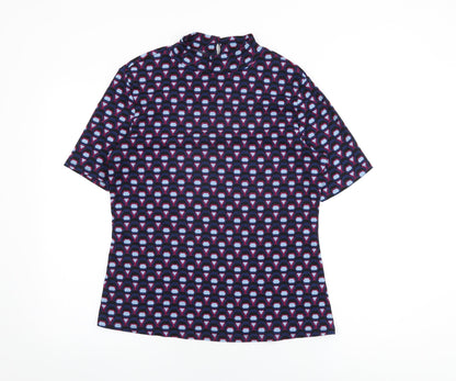 Womens UK Size 12 Very Blue Basic T-Shirt