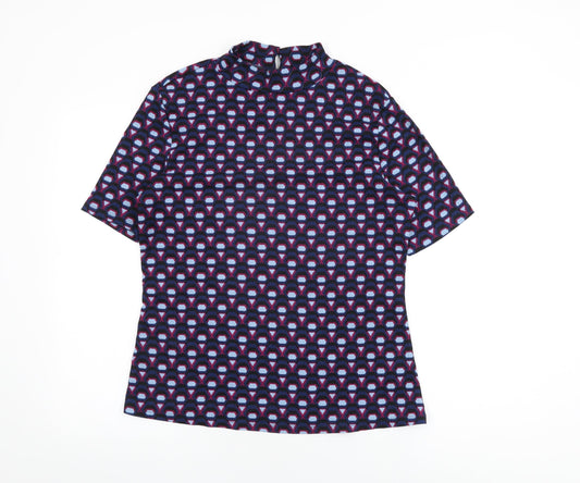 Womens UK Size 12 Very Blue Basic T-Shirt