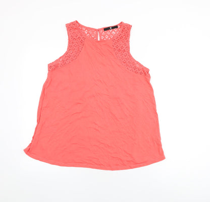 Womens UK Size 14 Very Pink Basic T-Shirt