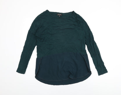 Womens UK Size 12 Warehouse Green Basic T-Shirt