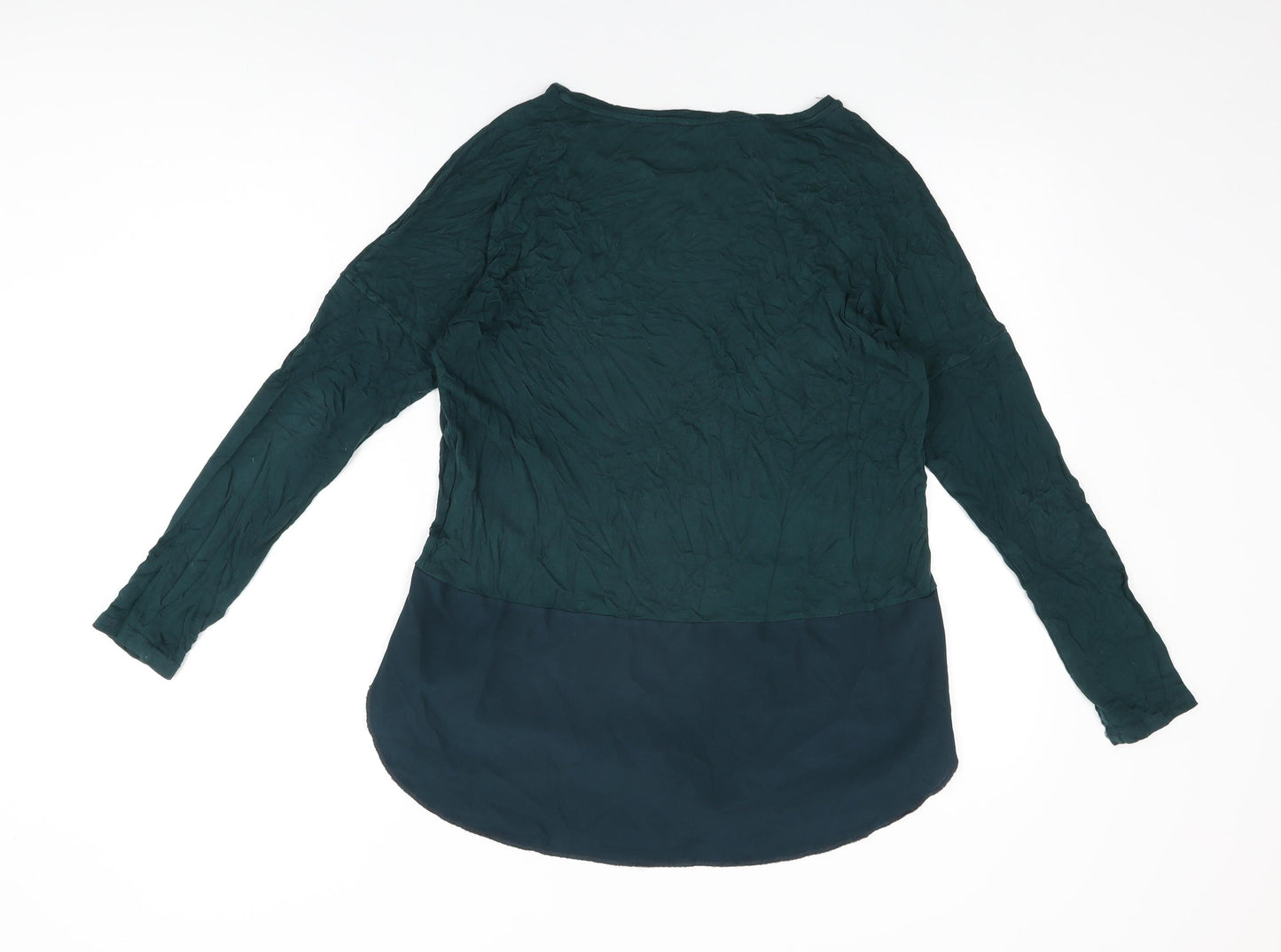 Womens UK Size 12 Warehouse Green Basic T-Shirt