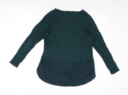 Womens UK Size 12 Warehouse Green Basic T-Shirt