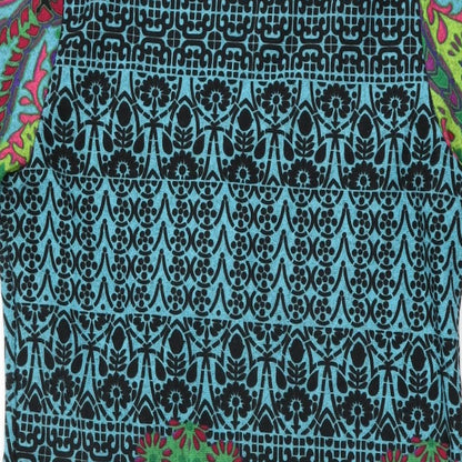 Purplish Womens Blue Geometric Polyester Shift Size S Round Neck Pullover