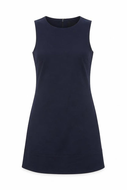 ASOS Womens Blue Viscose Mini Size 6 Round Neck Zip