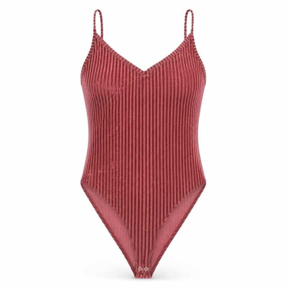 Womens UK Size L FOREVER 21 One-Piece Pink Bodysuit
