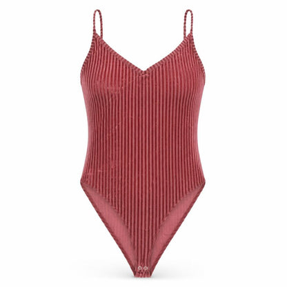 Womens UK Size L FOREVER 21 One-Piece Pink Bodysuit