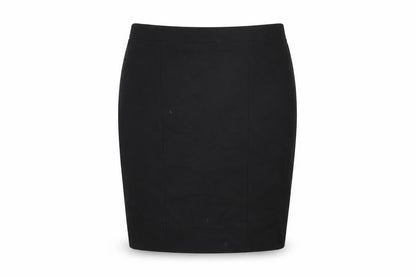 Mint Velvet Womens Black Viscose Straight & Pencil Skirt Size 14 Zip