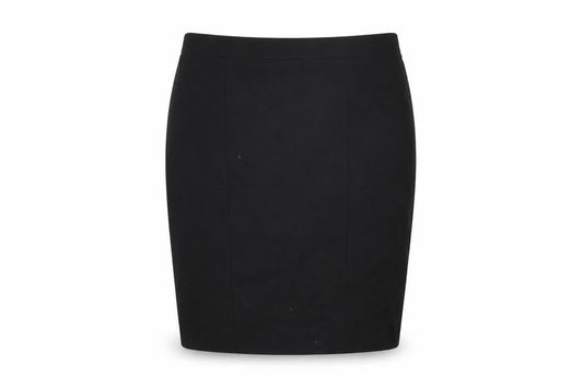 Mint Velvet Womens Black Viscose Straight & Pencil Skirt Size 14 Zip