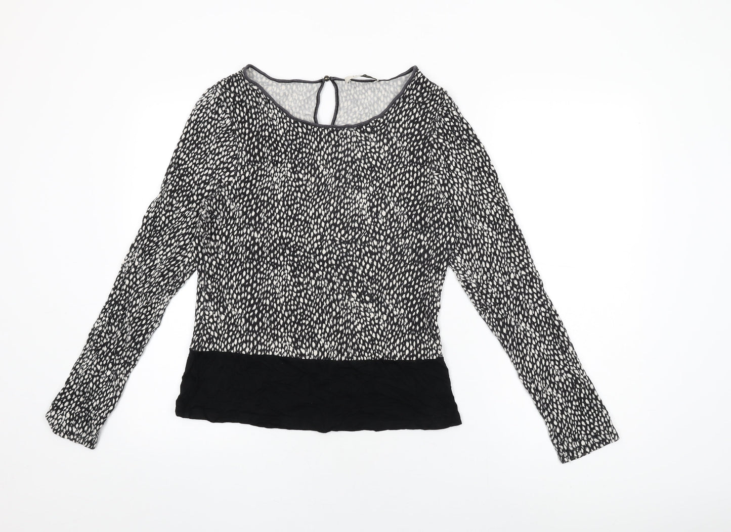 Womens UK Size L Oasis Black Basic T-Shirt