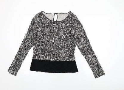 Womens UK Size L Oasis Black Basic T-Shirt