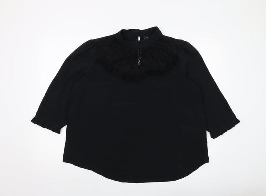 Womens UK Size 18 Dorothy Perkins Black Basic Blouse