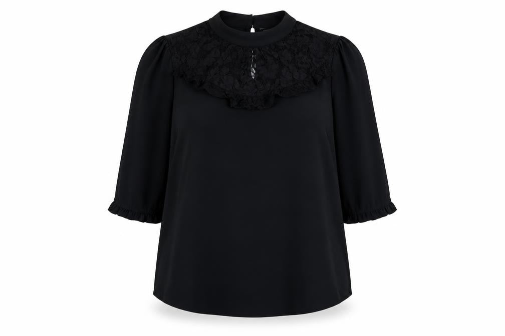 Womens UK Size 18 Dorothy Perkins Black Basic Blouse