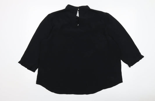 Womens UK Size 18 Dorothy Perkins Black Basic Blouse