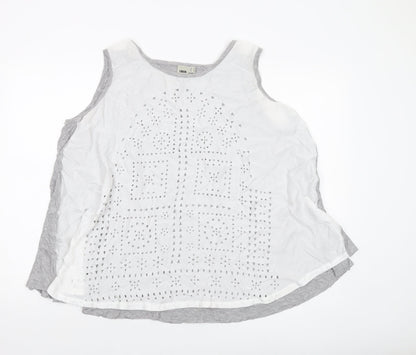 Womens UK Size 14 ASOS Grey Basic Tank