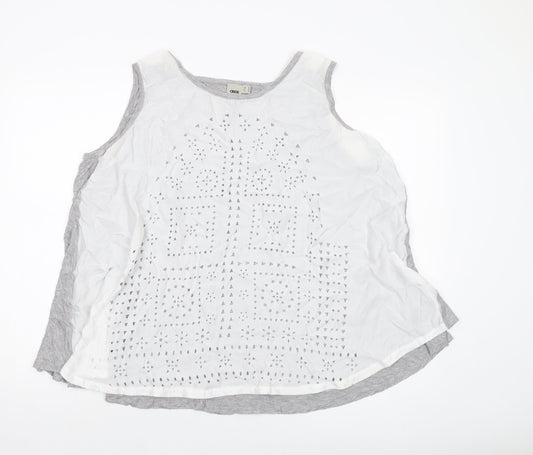 Womens UK Size 14 ASOS Grey Basic Tank