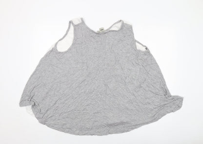 Womens UK Size 14 ASOS Grey Basic Tank