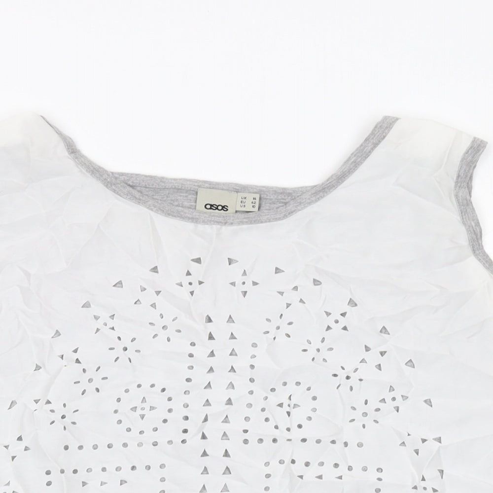 Womens UK Size 14 ASOS Grey Basic Tank
