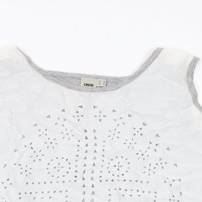 Womens UK Size 14 ASOS Grey Basic Tank