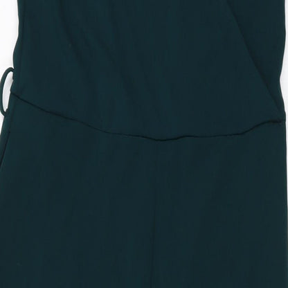 Girl in Mind Womens Green Polyester Jumpsuit One-Piece Size 10 Zip