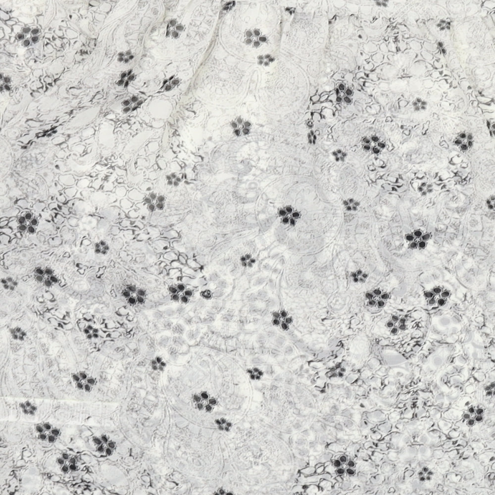 Autograph Womens Beige Geometric Polyester Basic Blouse Size 10 Round Neck