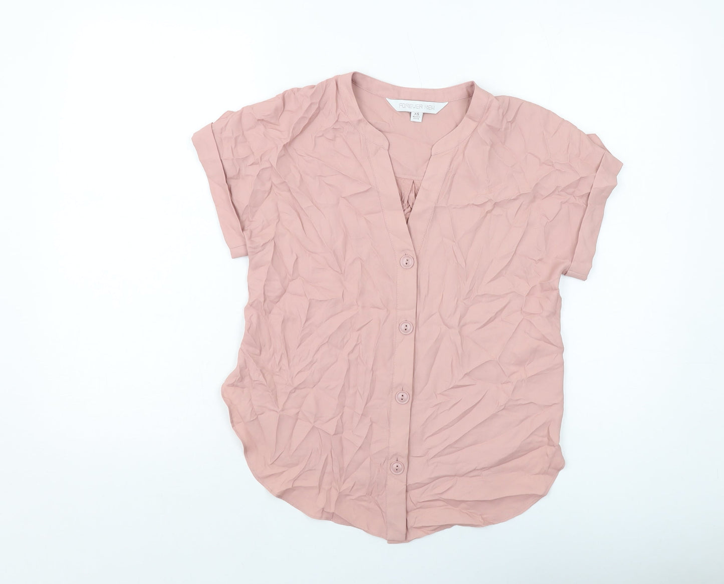Womens UK Size XS Forever New Pink Basic Blouse